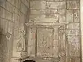 Shiva and Brahma sculpture (inside temple sanctum), Lakshman Temple, Khajuraho, India