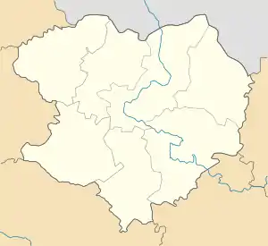 Borova is located in Kharkiv Oblast