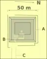 Layout drawing of a tomb