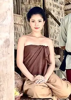 Modern reconstruction of a Khmer rural female costume