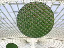 A reflective multi-facet mirror in the restored Kibble Palace