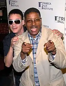 Martin (right) with Christopher Reid at the 2010 Tribeca Film Festival