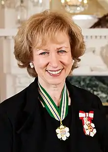 Kim Campbell PC CC OBC KC, BA 1969, LLB 1986, Canada's 19th Prime Minister, and the first woman to serve in the office