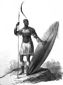 Image 6Shaka Zulu in traditional Zulu military garb (from History of South Africa)