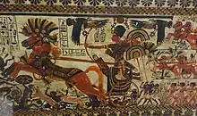 Image 65Tutankhamun charging enemies on his chariot, 18th dynasty. (from Ancient Egypt)