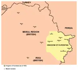 Image 4Kingdom of Kurdistan in 1923. (from History of the Kurds)