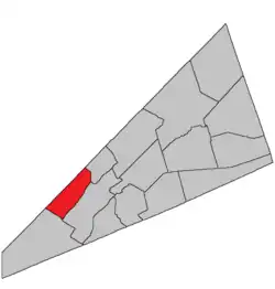 Location within Kings County, New Brunswick.