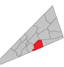 Location within Kings County, New Brunswick.