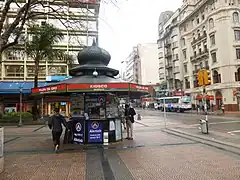 Kiosk in a corner of the square