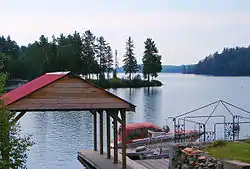 Boathouse on Lake Kipawa at Laniel