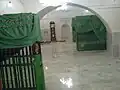 Inside the mosque, with the three tombs present