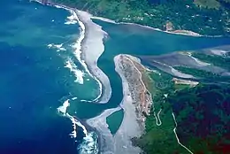 Estuary of the Klamath River on the Pacific Ocean coast.