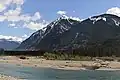 Klapperhorn Mountain viewed from the west along Highway 16