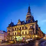 Night view of the town hall