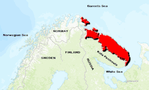 Ecoregion territory (in red)