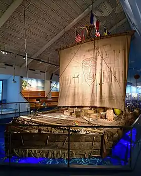 Kon-Tiki viewed from forward of the bow