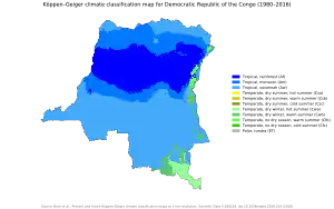 Image 54Democratic Republic of the Congo map of Köppen climate classification (from Democratic Republic of the Congo)