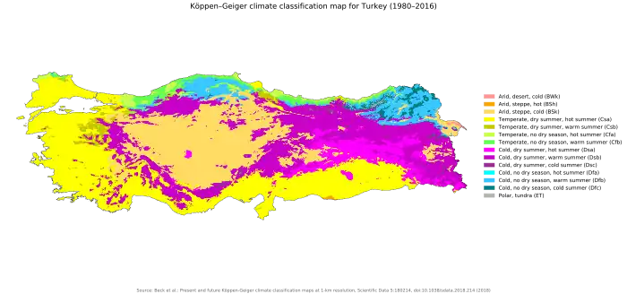 Image 34Köppen climate types of Turkey (from Geography of Turkey)