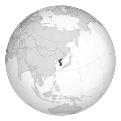 Territory of Joseon after King Sejong's conquest of Jurchens in 1433 (with current borders)