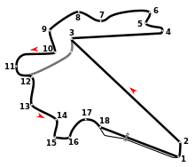 A track map of the Korea International Circuit.