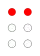 ⠉ (braille pattern dots-14) 