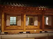 Traditional Korean sarangbang (study room) exterior