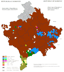 Ethnic map of Kosovo