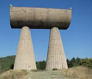 The miners monument in Northern Mitrovica