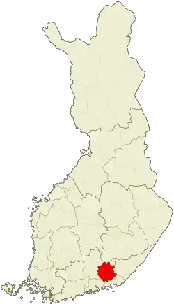 Location of Kouvola sub-region