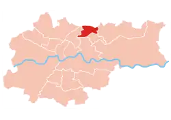 Location of Mistrzejowice within Kraków