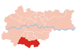 Location of Swoszowice within Kraków