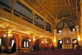 Interior of the synagogue