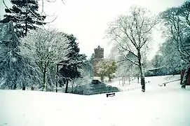 Kronenburgerpark en Kruittoren winter