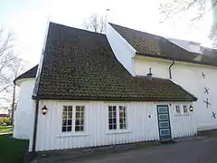 Side view of the church