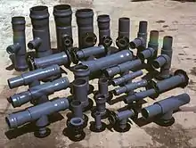 dark-colored PVC fittings