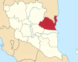 Location of Kuantan District in Pahang