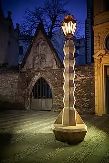 Image 9Cubist lamp by Emil Králíček, Jungmannovo náměstí, next to the Gothic Church of Our Lady of the Snows (Prague) (from Czech architecture)