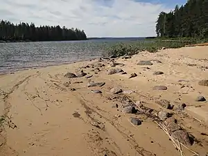 Rocky beach.