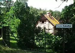 Road sign in Kukulka, Notec Forest