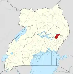 District location in Uganda