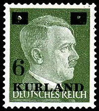 German postal stamp from the Courland Pocket, 1945