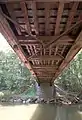 The underside of the bridge