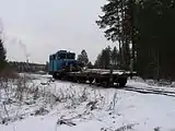 Locomotive ESU2A-568 with freight train