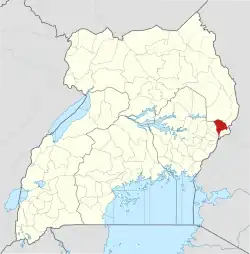 District location in Uganda