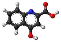 Ball-and-stick model of kynurenic acid