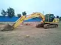 An L&T Komatsu excavator seen in India.