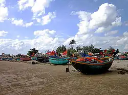 A small fishing village by the sea in Long Hai