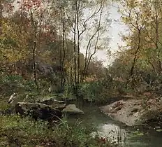 La Mare aux hérons (detail), before 1875, private collection