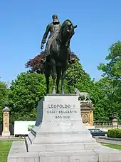 Image 18Equestrian statue of Leopold II in Brussels (from History of Belgium)