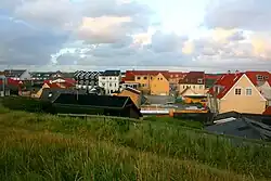 Løkken seen from the dunes near the beach